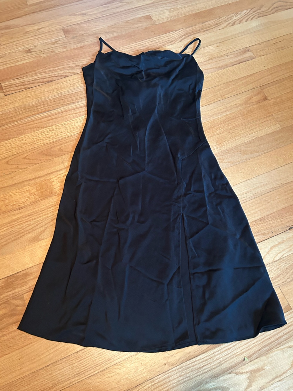 Altar'd State Midi Slip Dress Black Size Medium